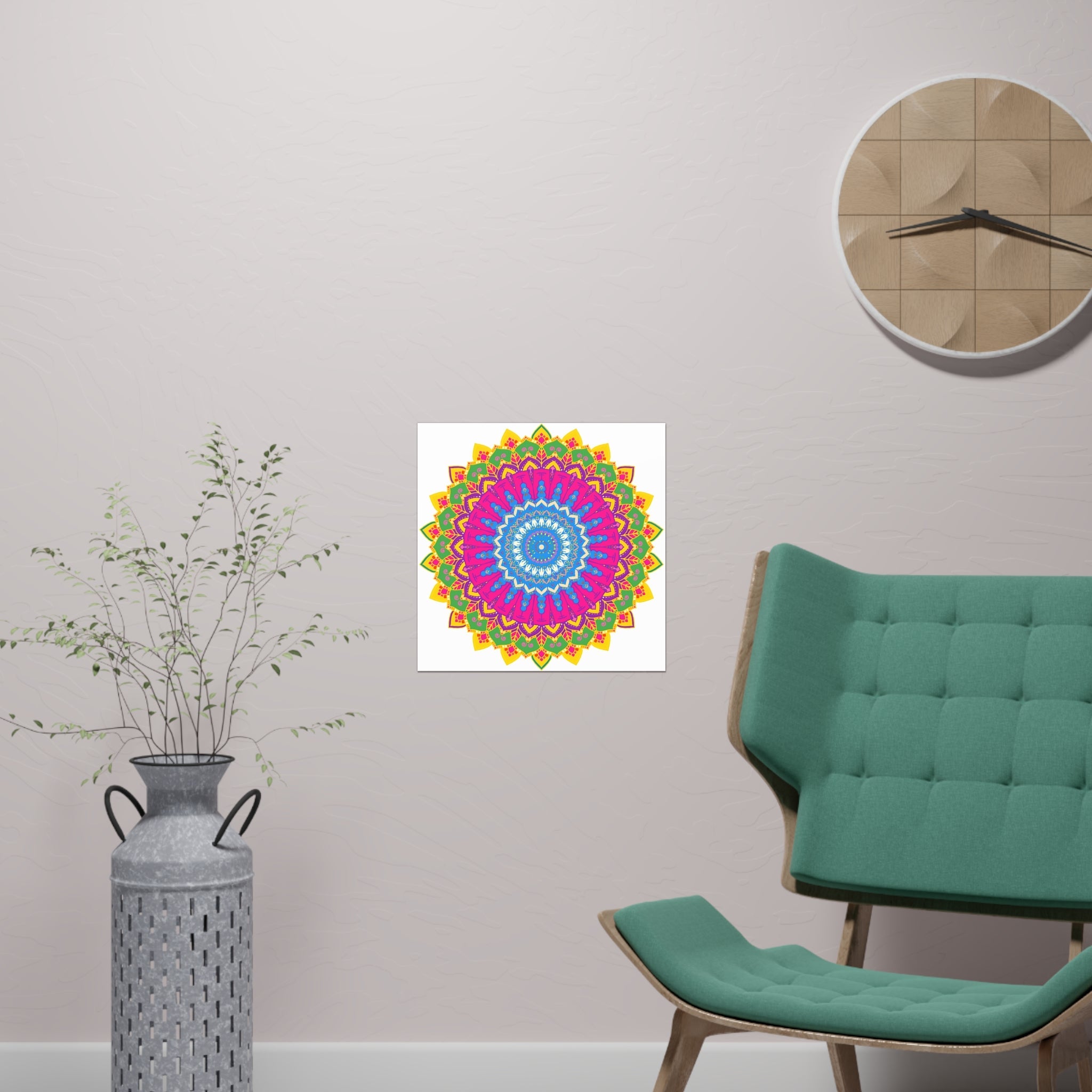 Colorful Mandala Art Print - Boho Home Decor Poster - Blululi