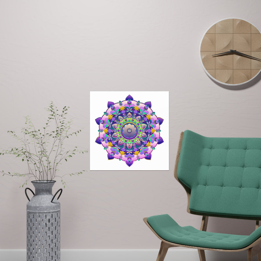 Colorful Mandala Art Print - Boho Wall Decor Poster - Blululi