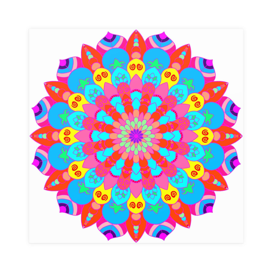 Colorful Mandala Art Print - Intricate Design Poster - Blululi