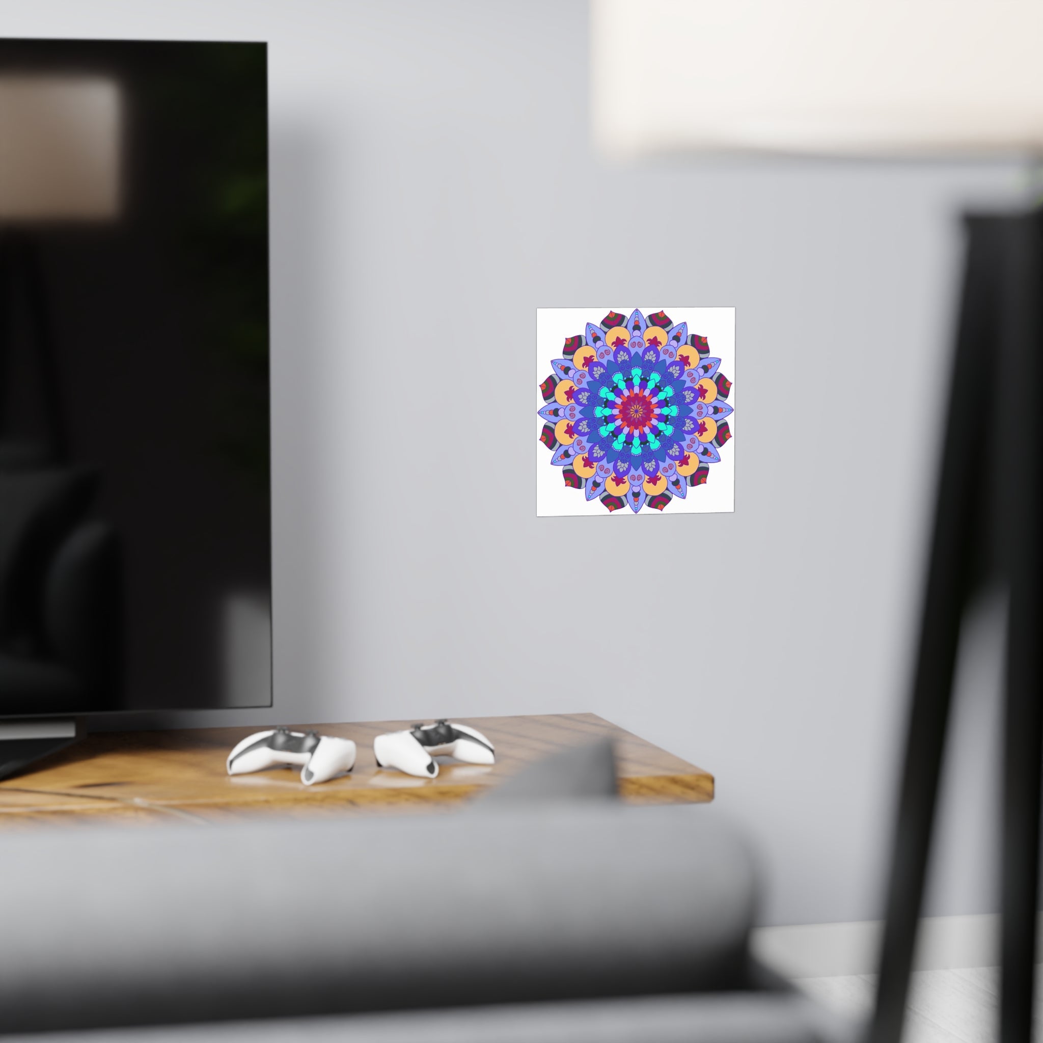 Colorful Mandala Art Print - Spiritual Decor Poster - Blululi