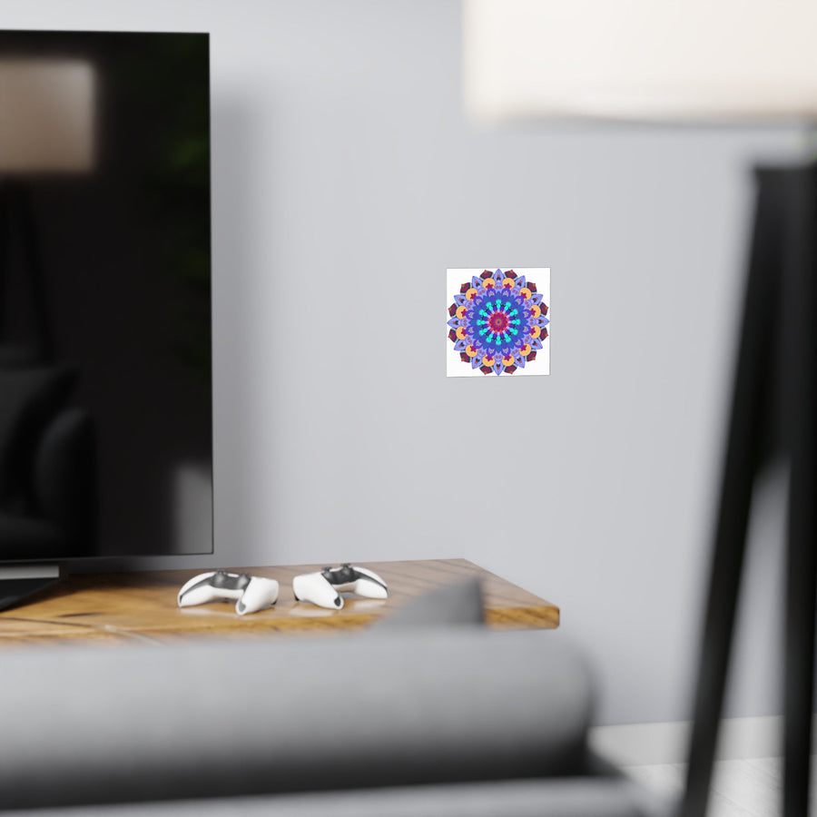 Colorful Mandala Art Print - Spiritual Decor Poster - Blululi