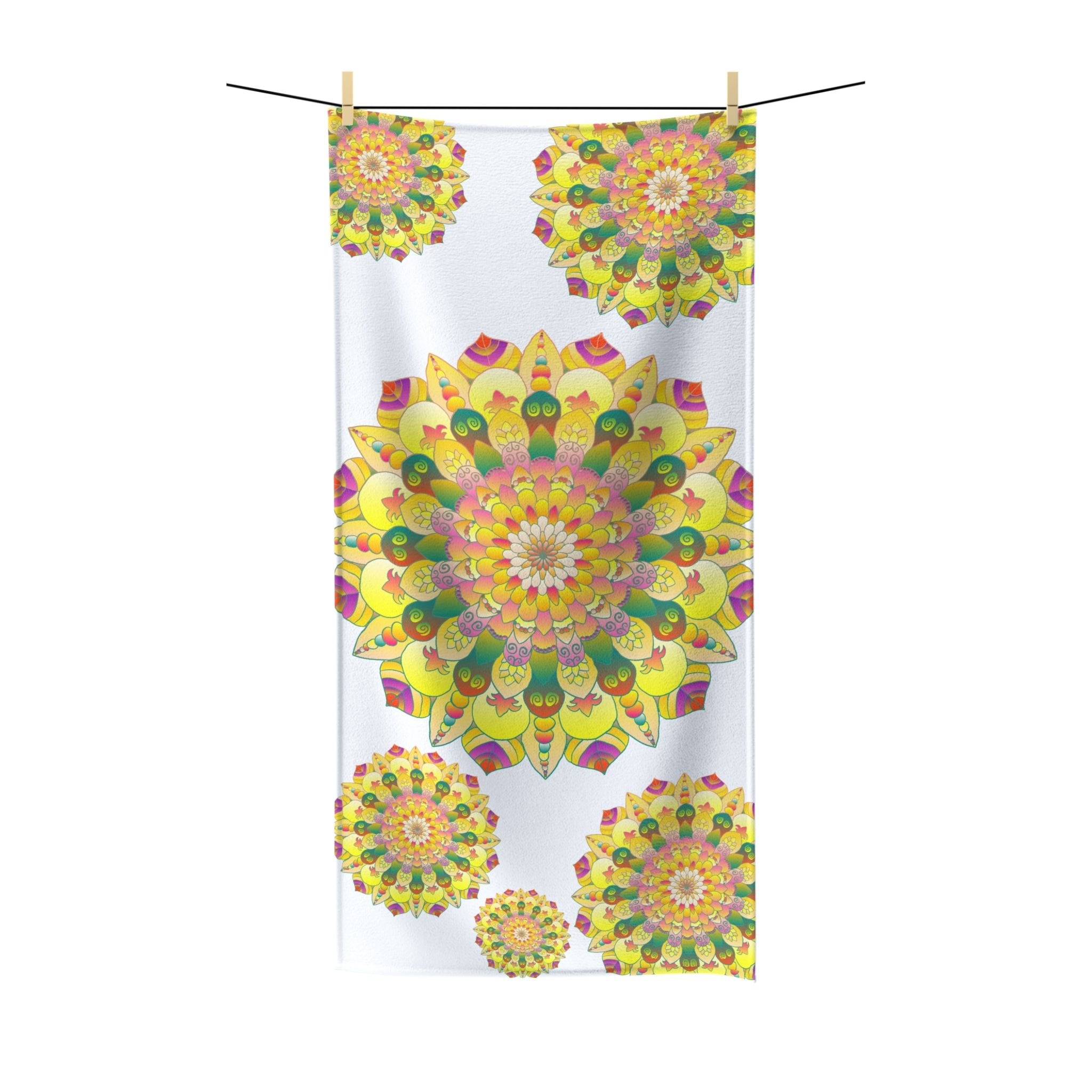 Colorful Mandala Bath Towel - Floral Design Home Decor - Blululi