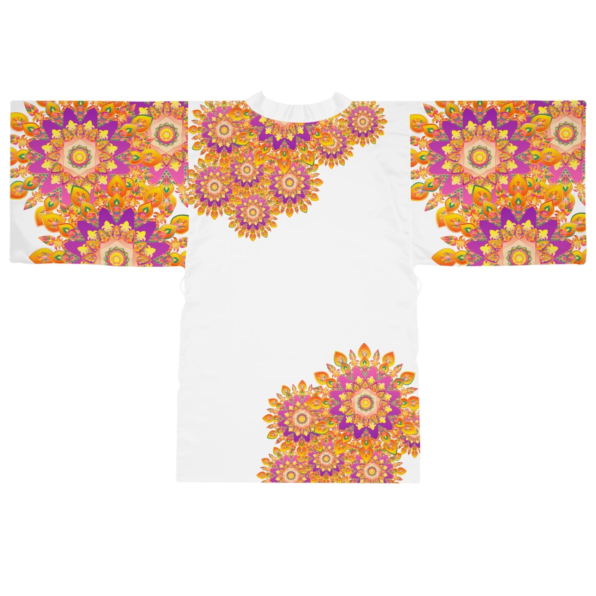 Colorful Mandala Kimono Robe - Hand - Drawn Artwork All Over Prints - Blululi