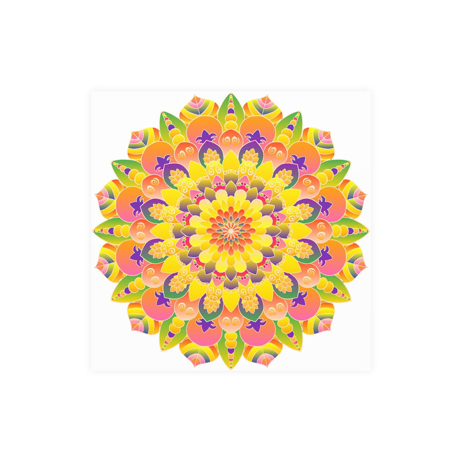 Colorful Mandala Poster - Abstract Art Print Poster - Blululi