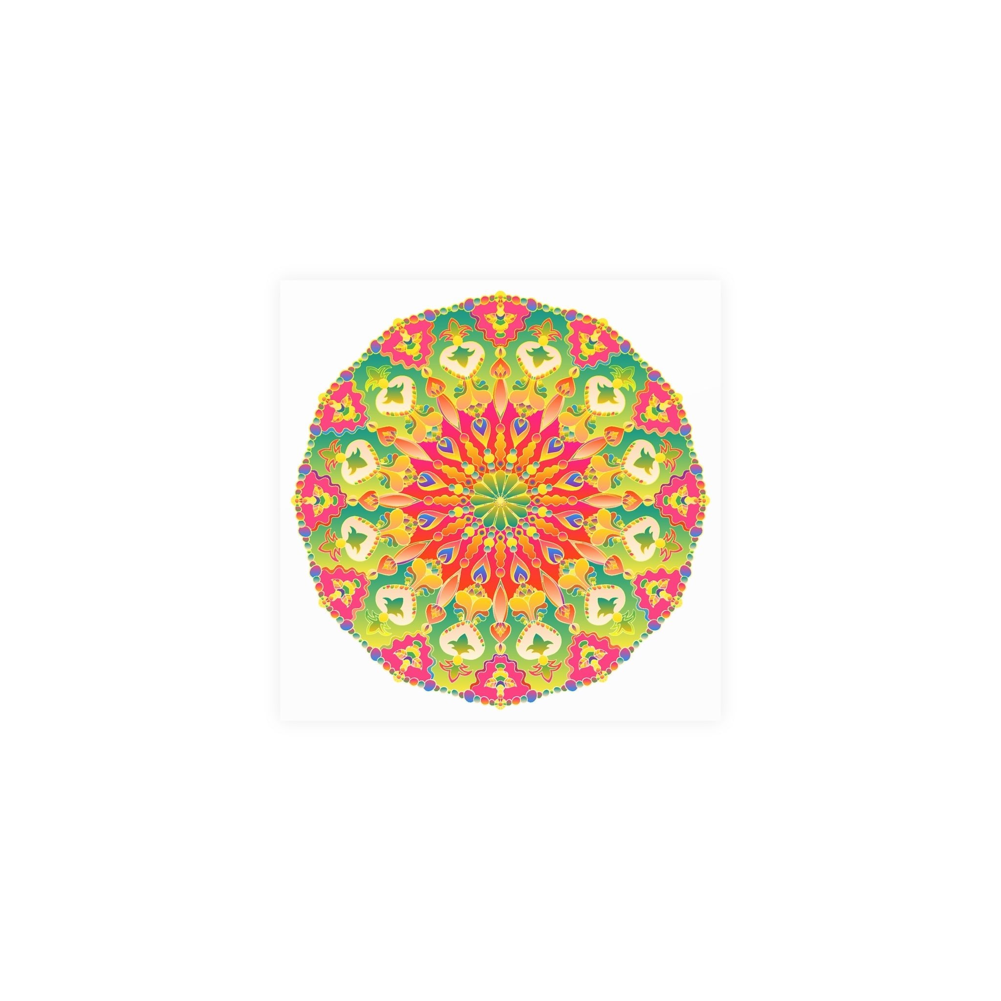 Colorful Mandala Poster - Abstract Art Print Poster - Blululi