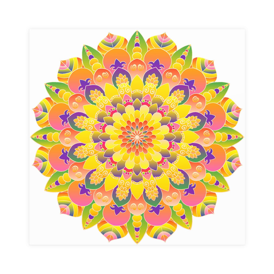 Colorful Mandala Poster - Abstract Art Print Poster - Blululi