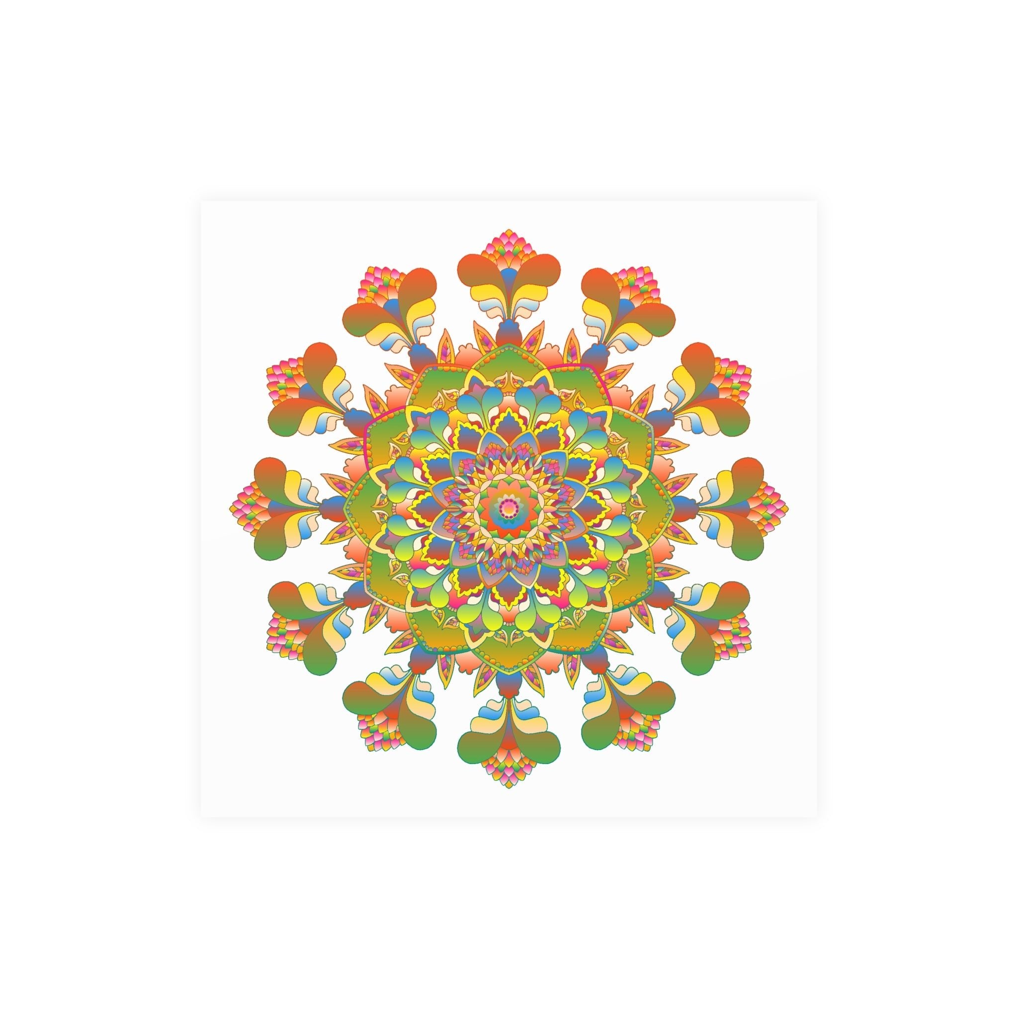 Colorful Mandala Poster - Intricate & Symmetrical Design Poster - Blululi