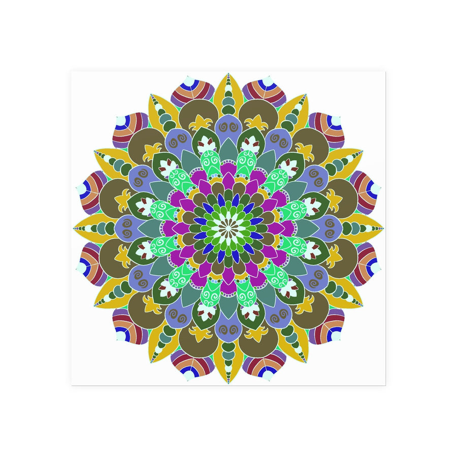Colorful Mandala Poster - Meditation Art Print Poster - Blululi