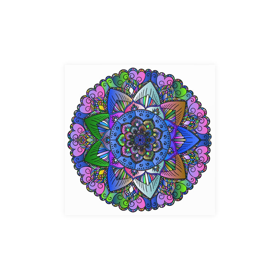 Colorful Mandala Poster - Peace & Harmony Art Poster - Blululi