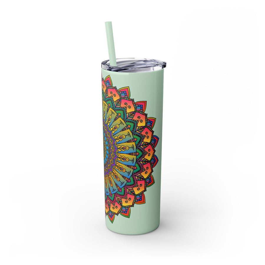 Colorful Mandala Skinny Tumbler - Hot & Cold Mug - Blululi