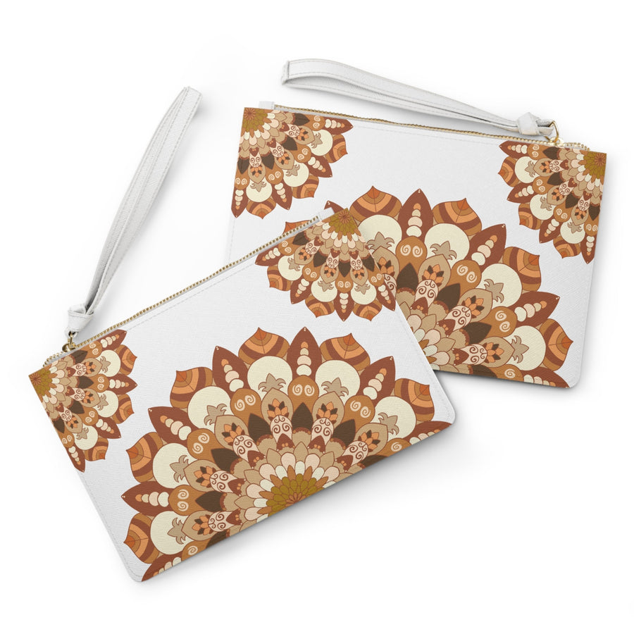 Earth Tone Mandala Clutch Bag Bags - Blululi