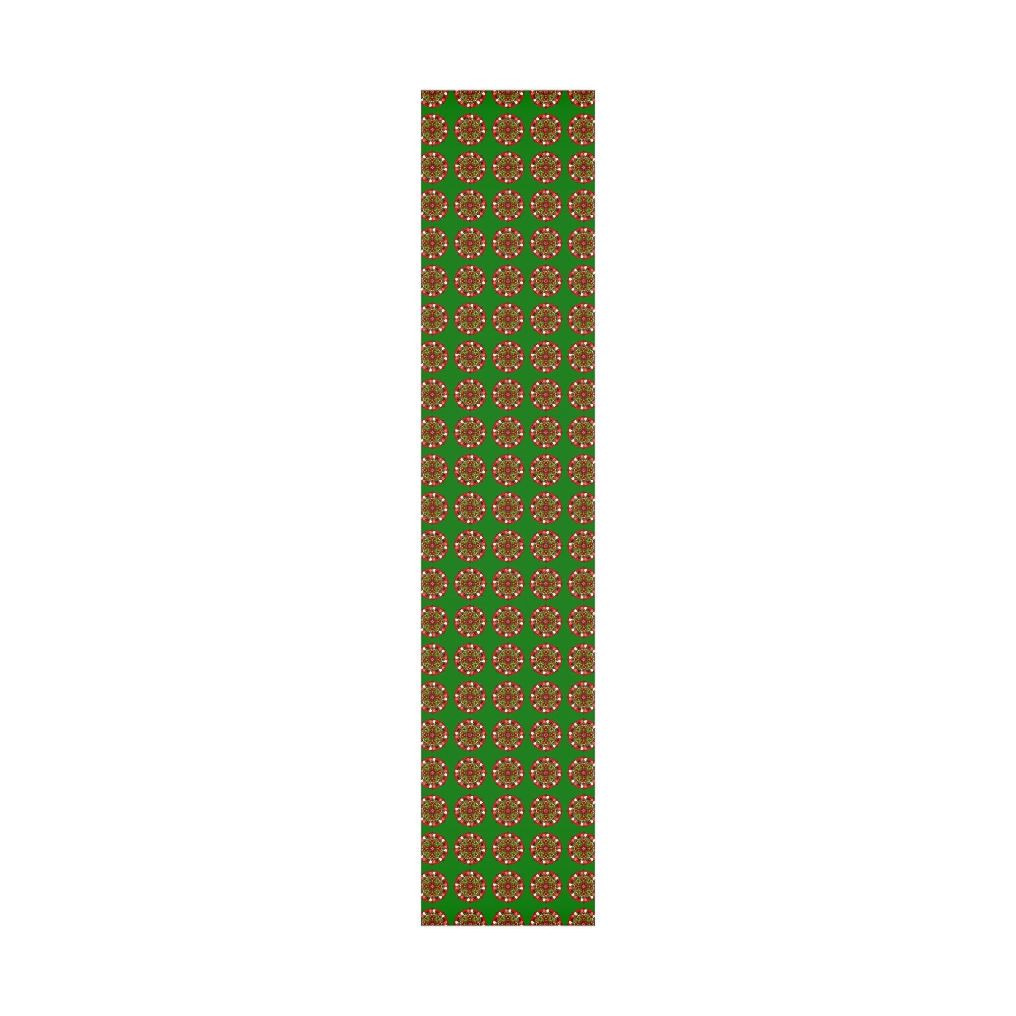 Festive Green Mandala Gift Wrap Paper - Premium Quality for Christmas Gifts - Blululi