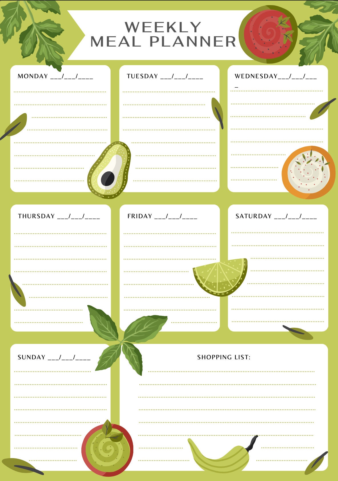 Blululi Weekly Journal - Vielseitig, mit festlichen Themen