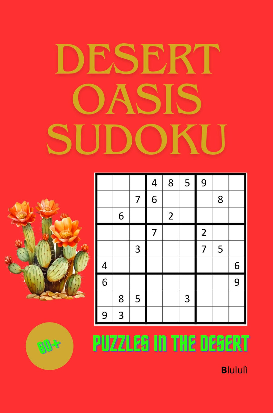 Blululi Desert Oasis Sudoku-Buch – 60+ Rätsel