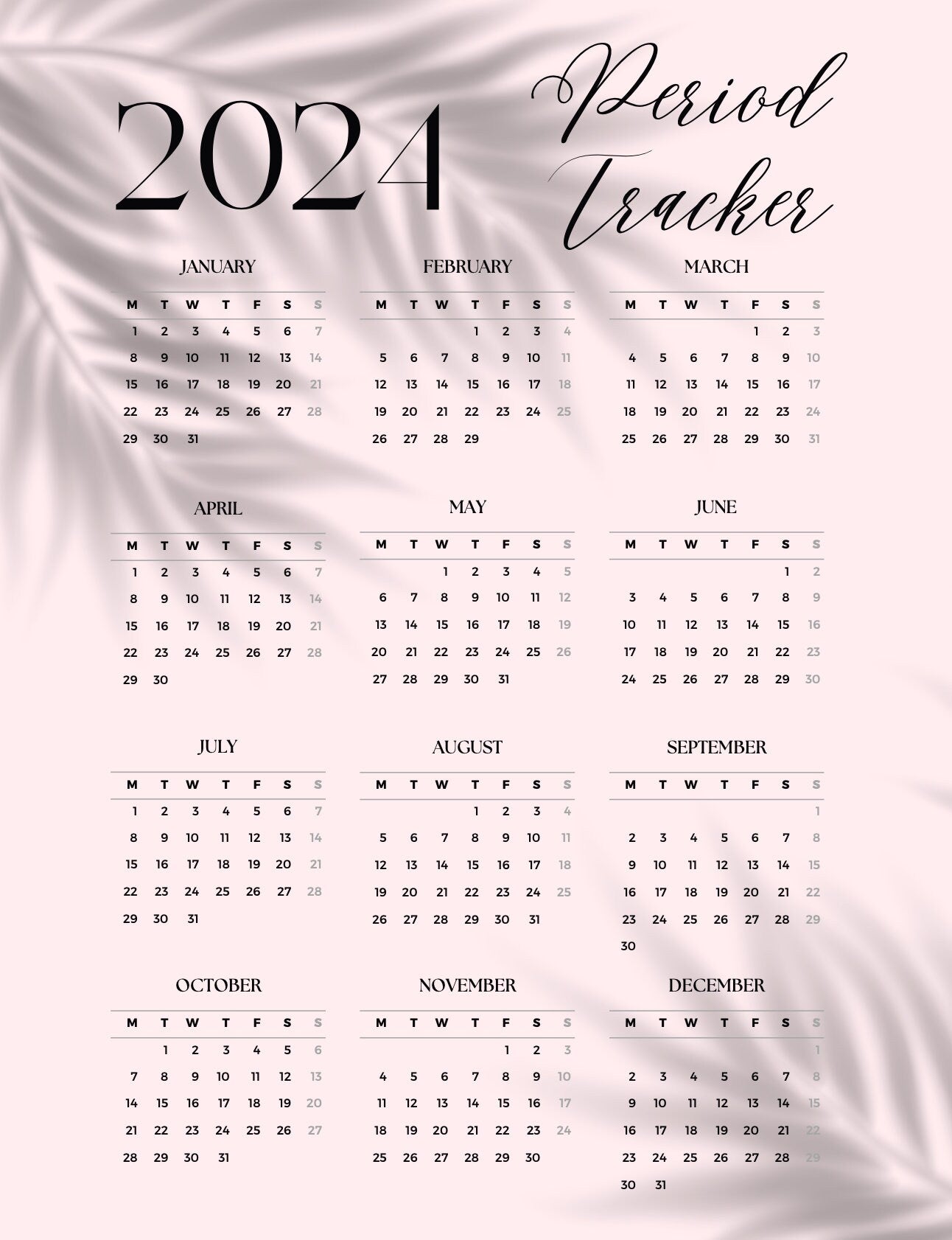 Pacchetto Blululi Period Tracker - 10 stili unici