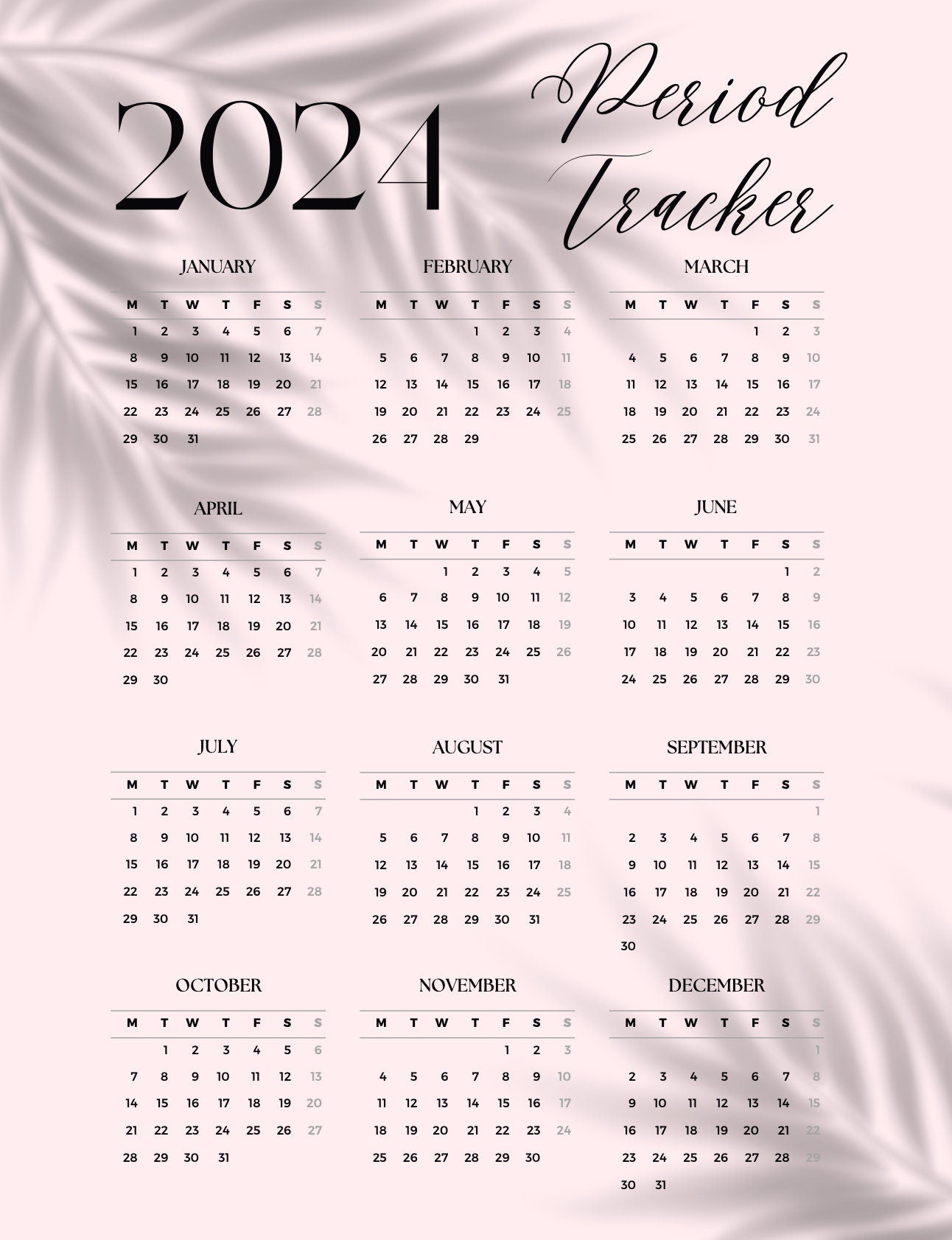 Blululi Period Tracker Bundle - 10 einzigartige Tracker-Stile