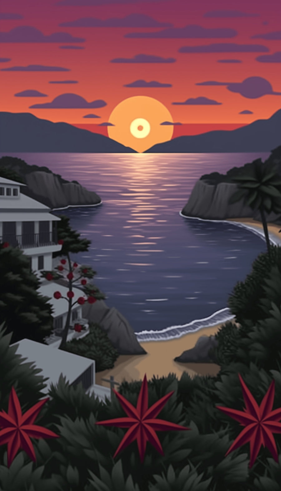 Traumlandschaft Santorini: 35 bezaubernde iPhone-Hintergrundbilder – Cartoon-Stil und Fotografie, griechische Landschaften, blaue Kuppeln und mehr! – Telefon-Hintergrundbild