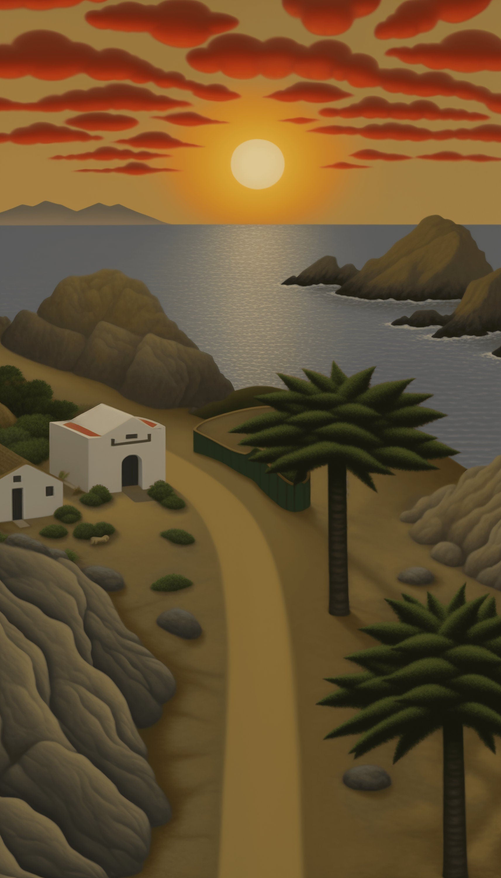Traumlandschaft Santorini: 35 bezaubernde iPhone-Hintergrundbilder – Cartoon-Stil und Fotografie, griechische Landschaften, blaue Kuppeln und mehr! – Telefon-Hintergrundbild