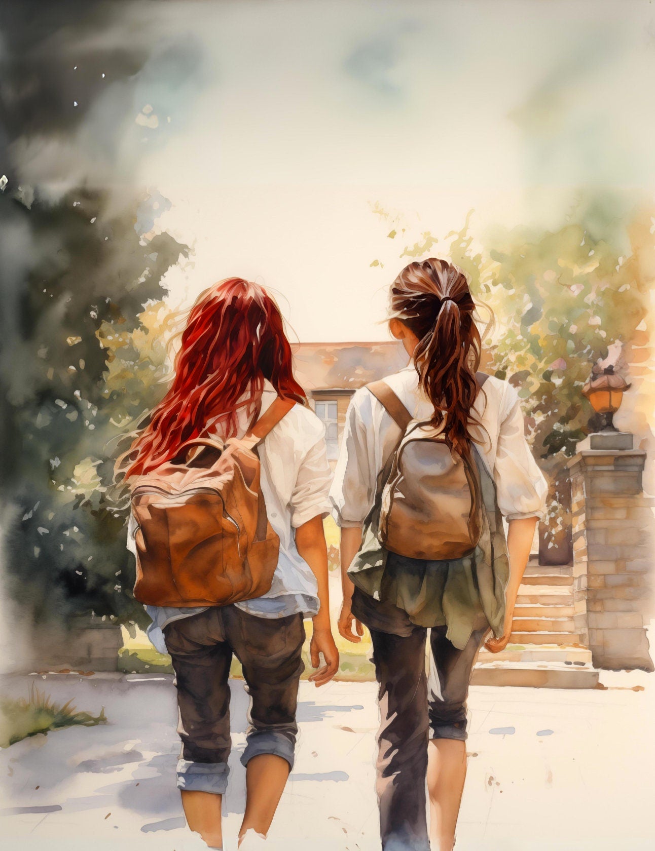 Enchanting lake adventure illustration for children's storybook
