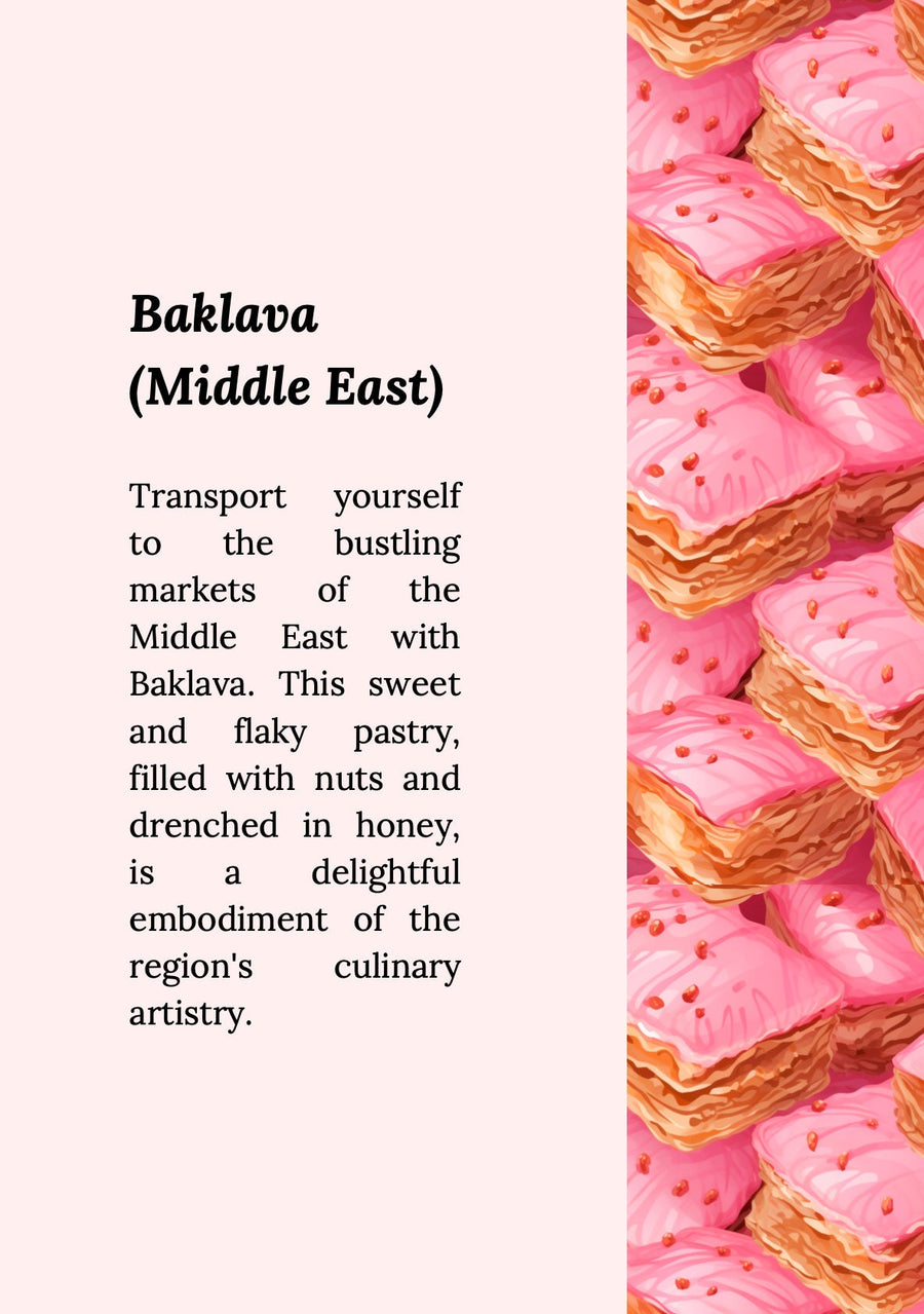 Kochbuchvorlage „Global Desserts“ – die süße Welt der internationalen Desserts – Canva-Design – A4 und 8,5 x 11 Zoll