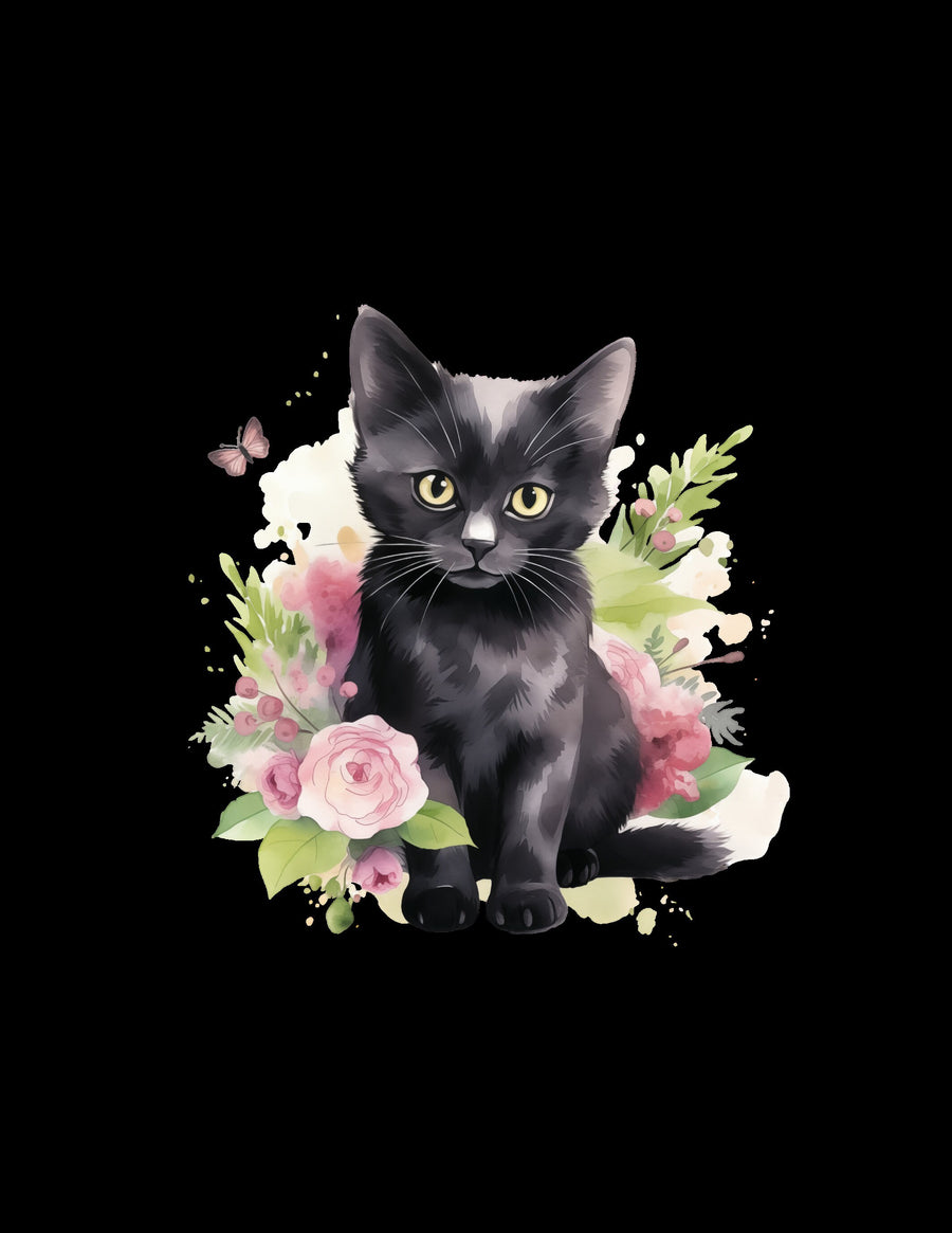 101 Aquarell Schwarze Katzen PNG ClipArts - Aquarell ClipArt, Süße schwarze Katzen, Transparenter Hintergrund PNG ClipArt, Schwarze Katzen Clipart Bundle