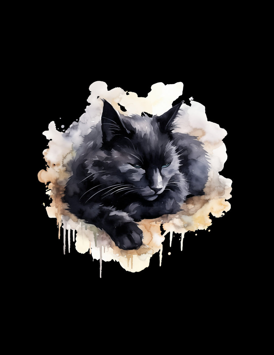 101 Aquarell Schwarze Katzen PNG ClipArts - Aquarell ClipArt, Süße schwarze Katzen, Transparenter Hintergrund PNG ClipArt, Schwarze Katzen Clipart Bundle
