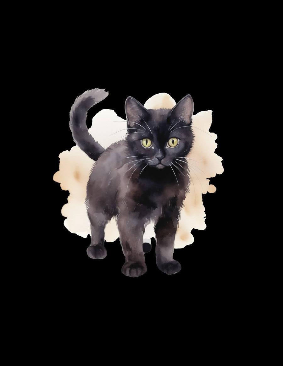101 Aquarell Schwarze Katzen PNG ClipArts - Aquarell ClipArt, Süße schwarze Katzen, Transparenter Hintergrund PNG ClipArt, Schwarze Katzen Clipart Bundle