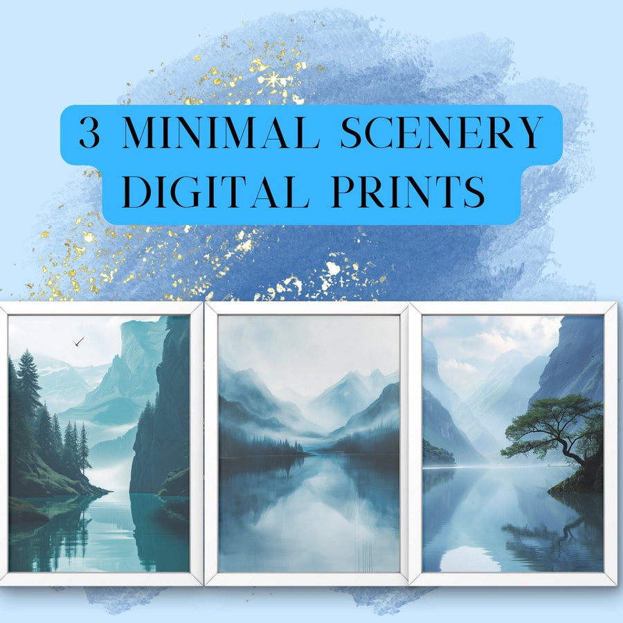 Blululi Minimal Scenery Digital Prints - 4 Sizes