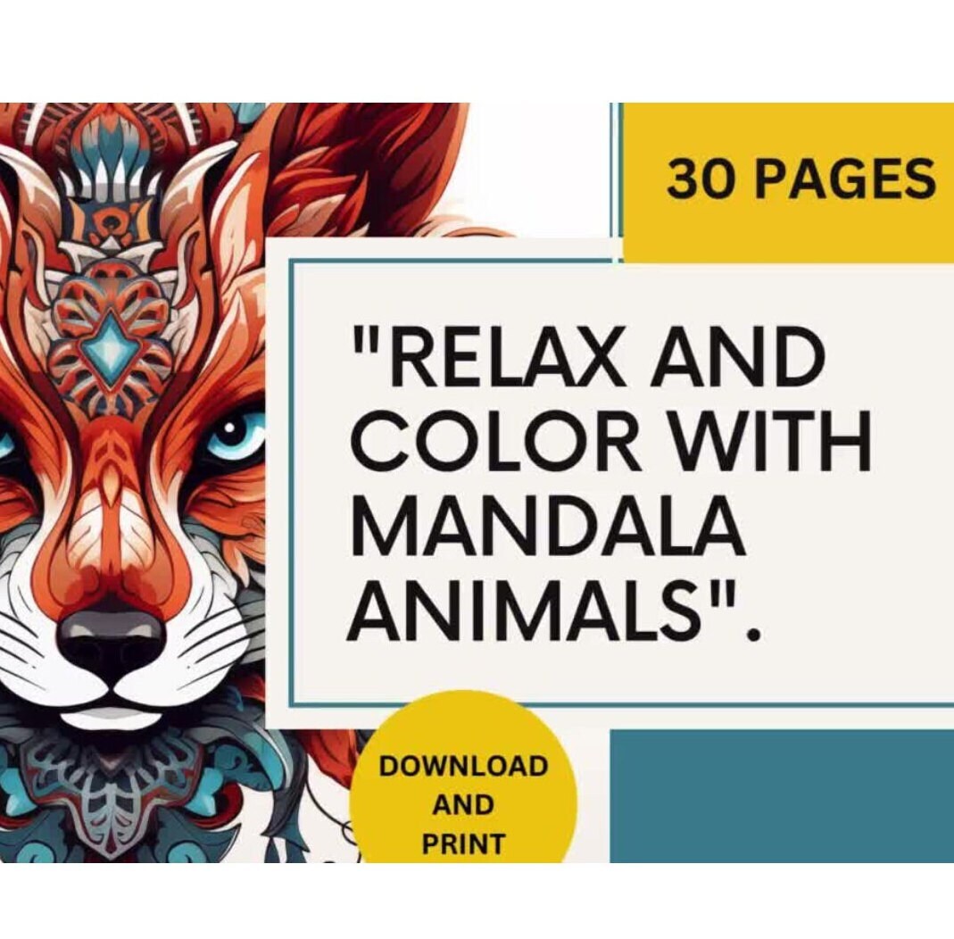 Blululi Mandala-Tiere-Malvorlagen – 30 einzigartige Designs