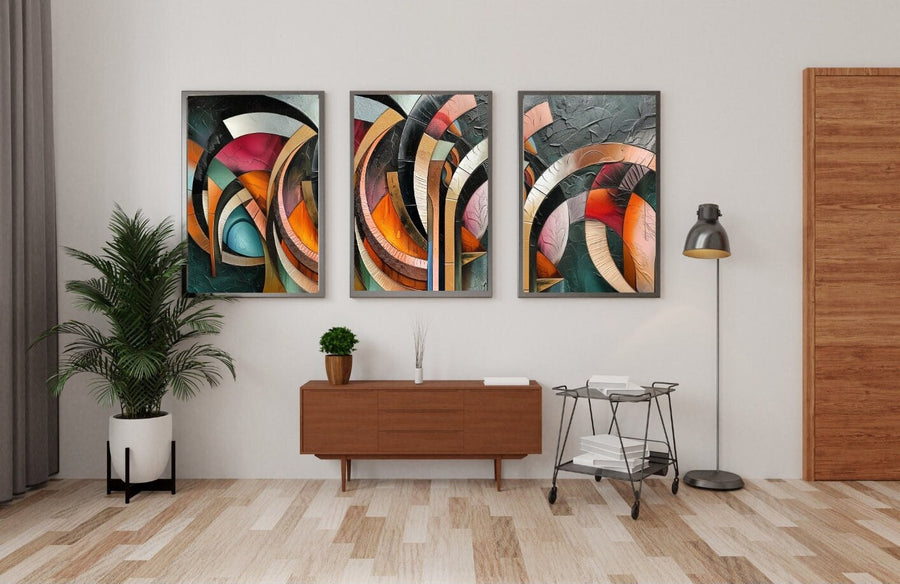 Art Deco Wall Art showcasing digital print of geometric artwork