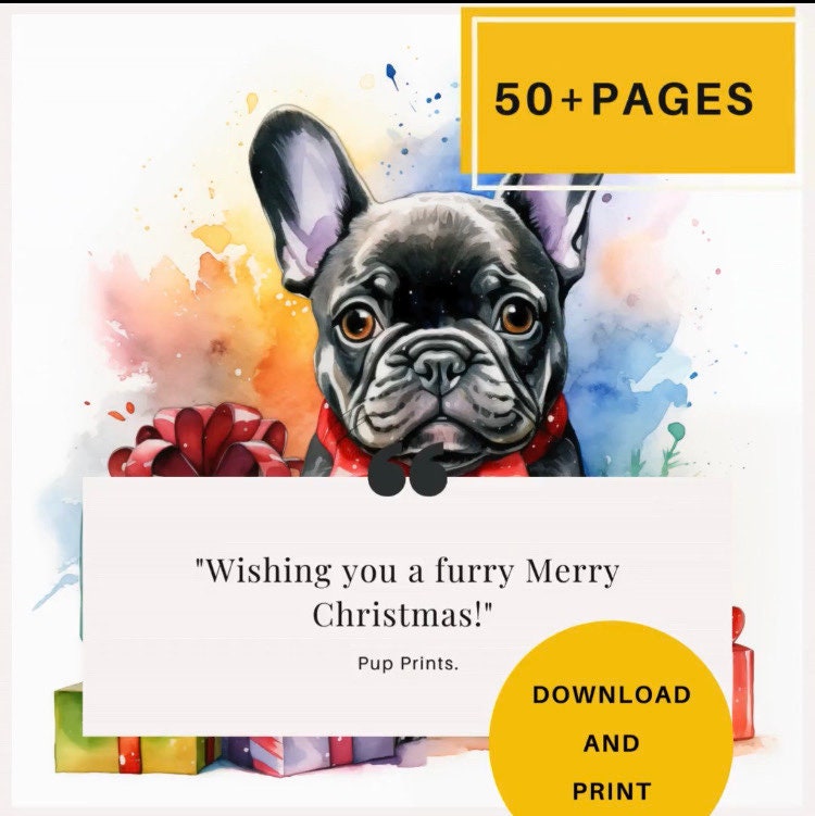 Watercolor Labrador Trio Puppy Christmas Cards Gift for Dog
