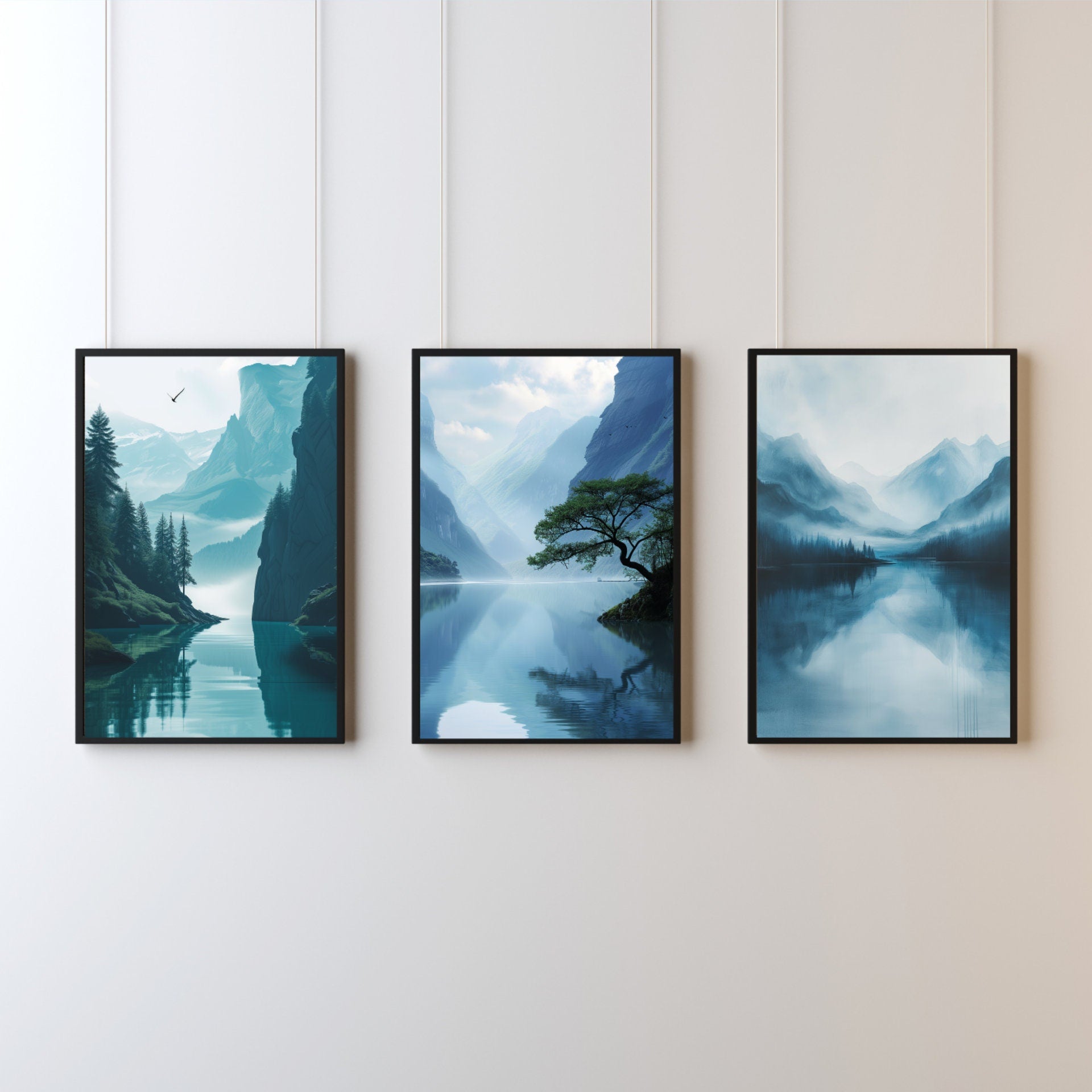 Blululi Minimal Scenery Digital Prints - Contemporary Decor in 4 Sizes