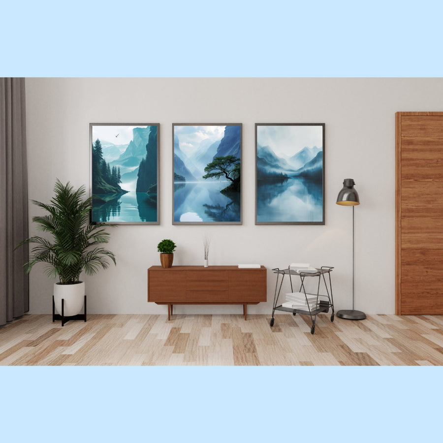 Blululi Minimal Scenery Digital Prints - Contemporary Decor in 4 Sizes