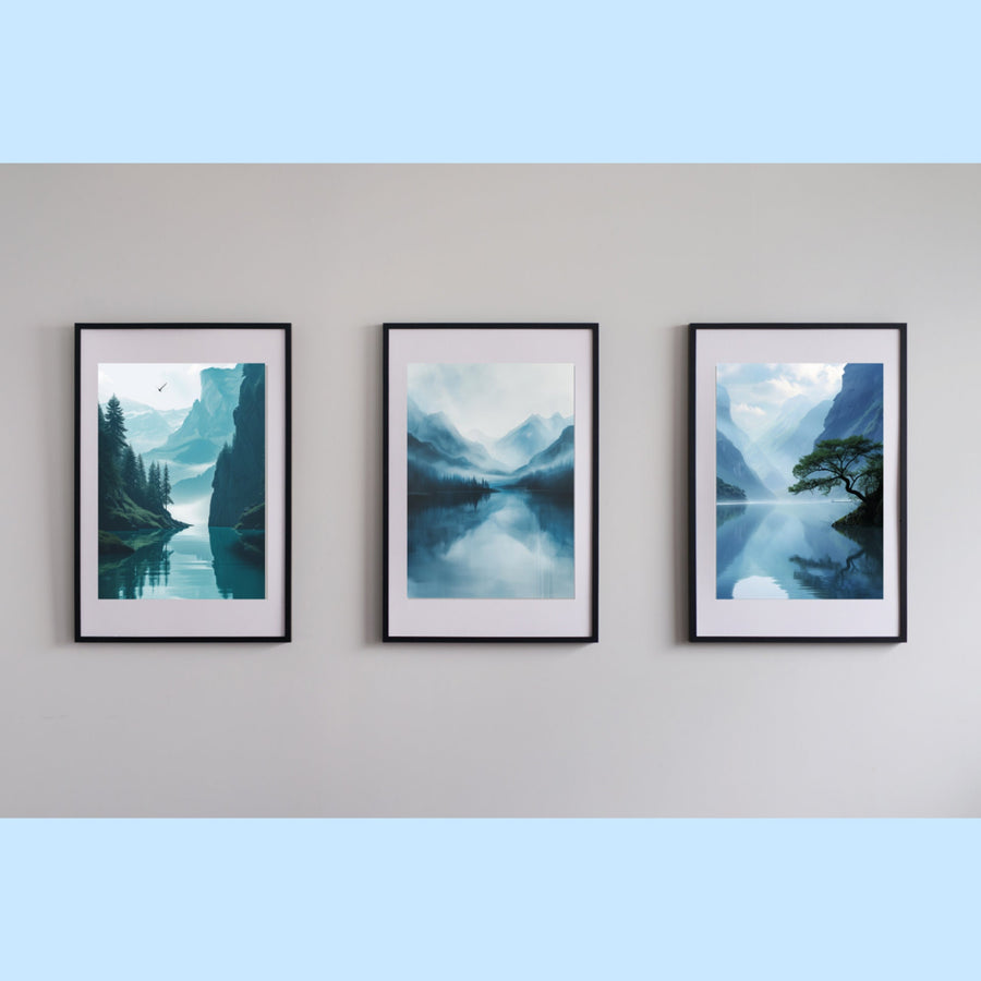 Blululi Minimal Scenery Digital Prints - Contemporary Decor in 4 Sizes