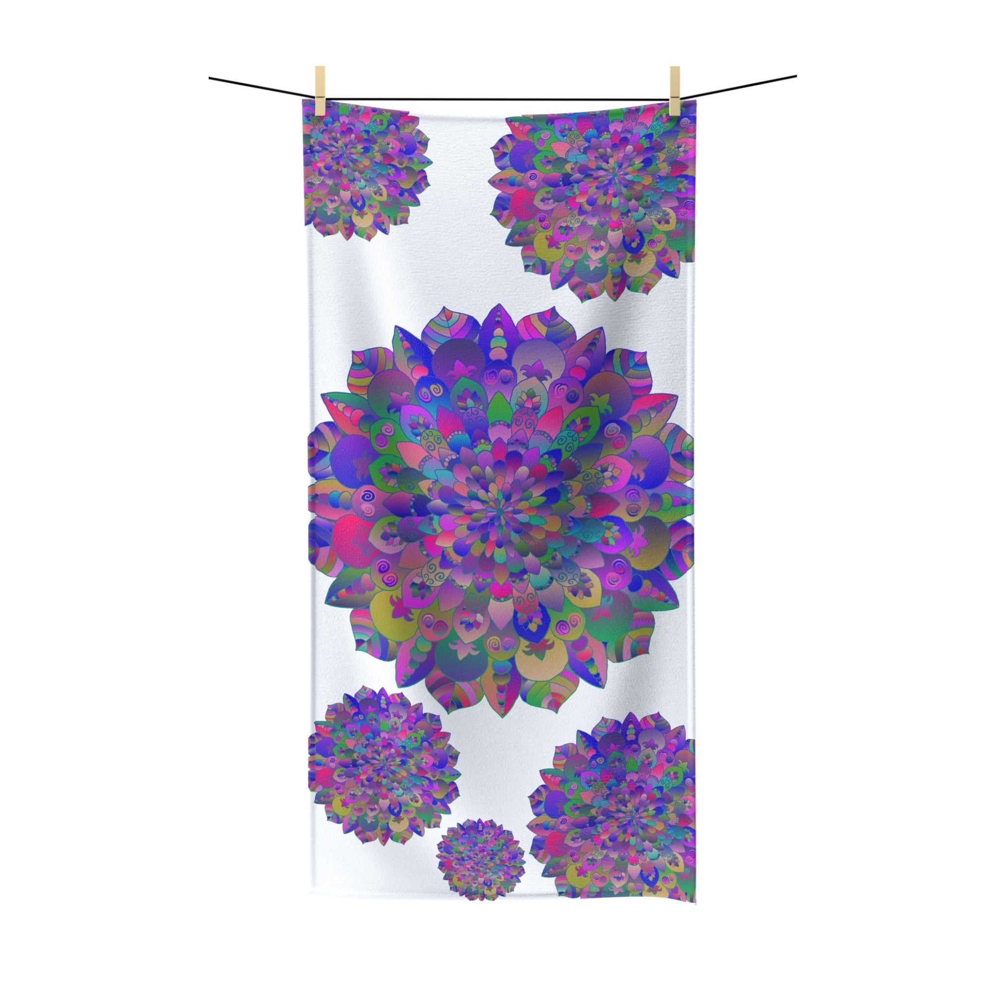 Intricate Mandala Bath Towel - Colorful & Spiritual Home Decor - Blululi