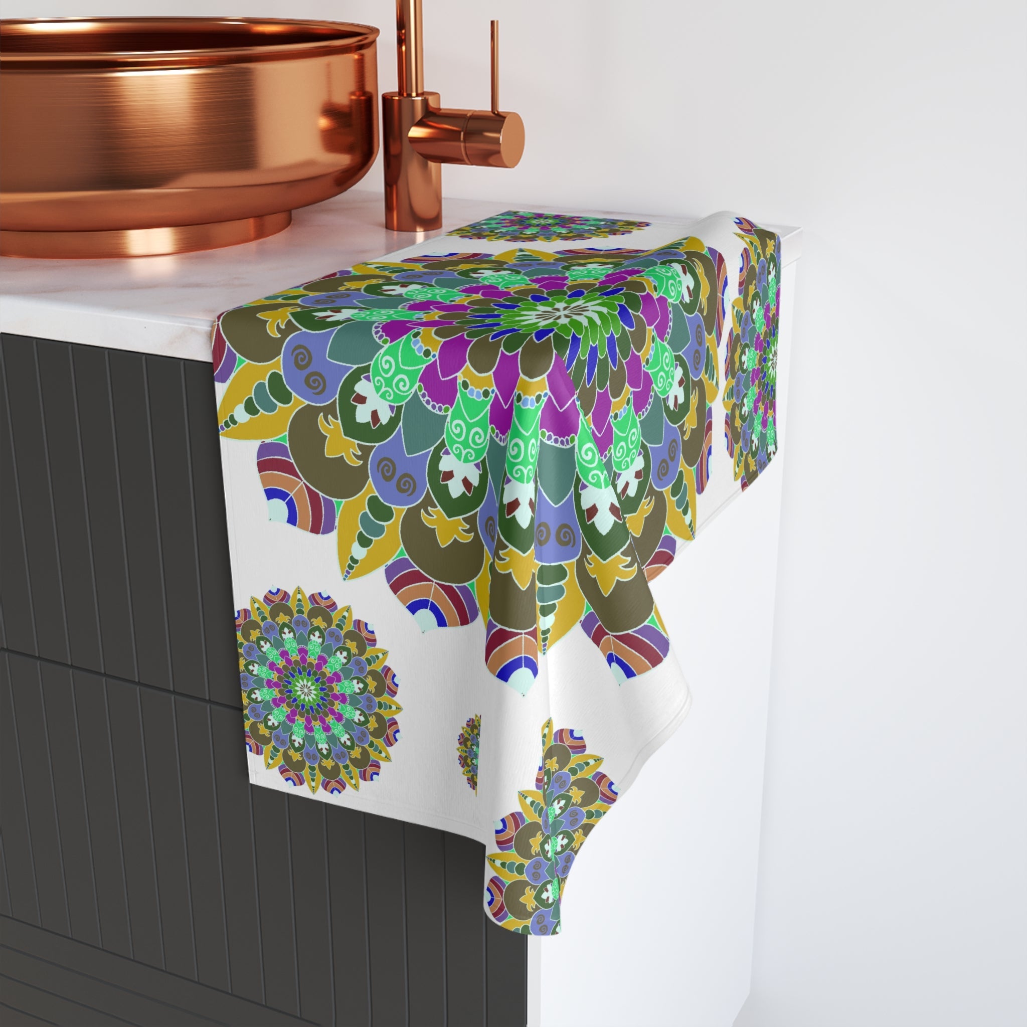 Intricate Mandala Hand Towel - Colorful & Soft Home Decor - Blululi