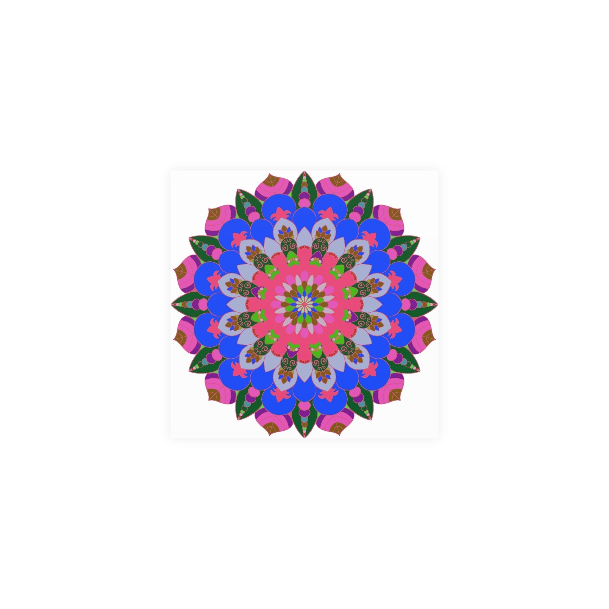 Intricate Mandala Poster - Colorful Circular Art Poster - Blululi
