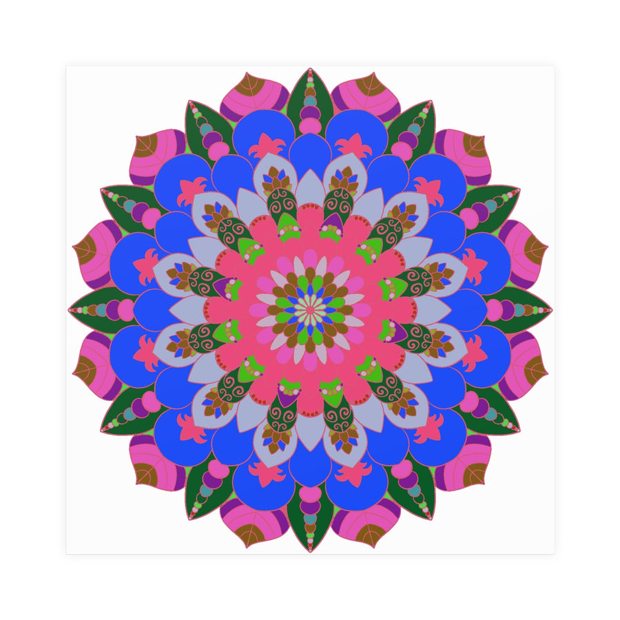 Intricate Mandala Poster - Colorful Circular Art Poster - Blululi