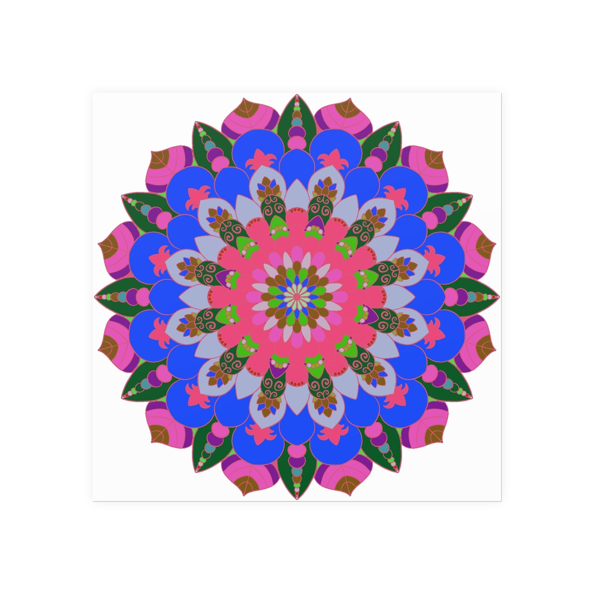 Intricate Mandala Poster - Colorful Circular Art Poster - Blululi