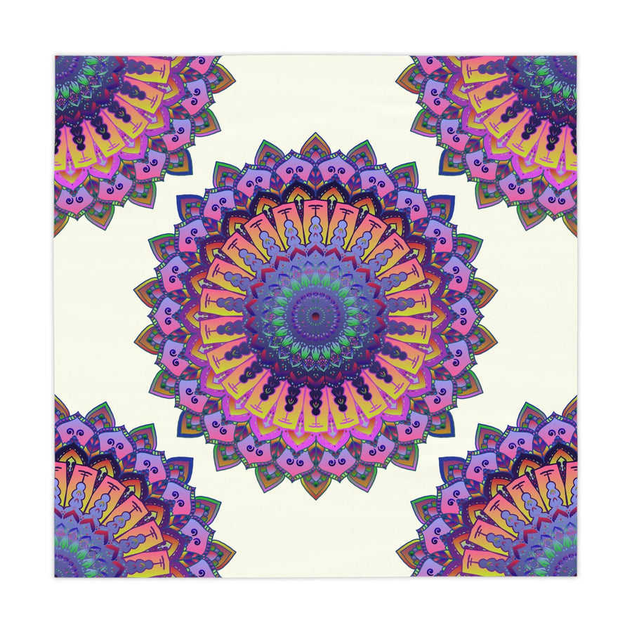 Intricate Mandala Tablecloth - Ivory, Bohemian Decor Home Decor - Blululi