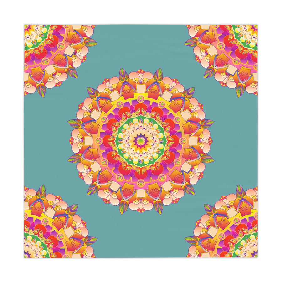 Intricate Mandala Tablecloth - Sage Green Home Decor - Blululi