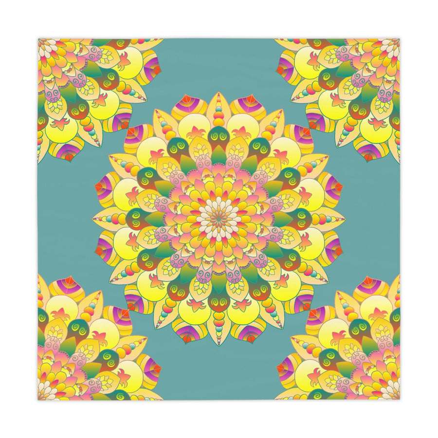 Intricate Mandala Tablecloth - Sage Green Home Decor - Blululi