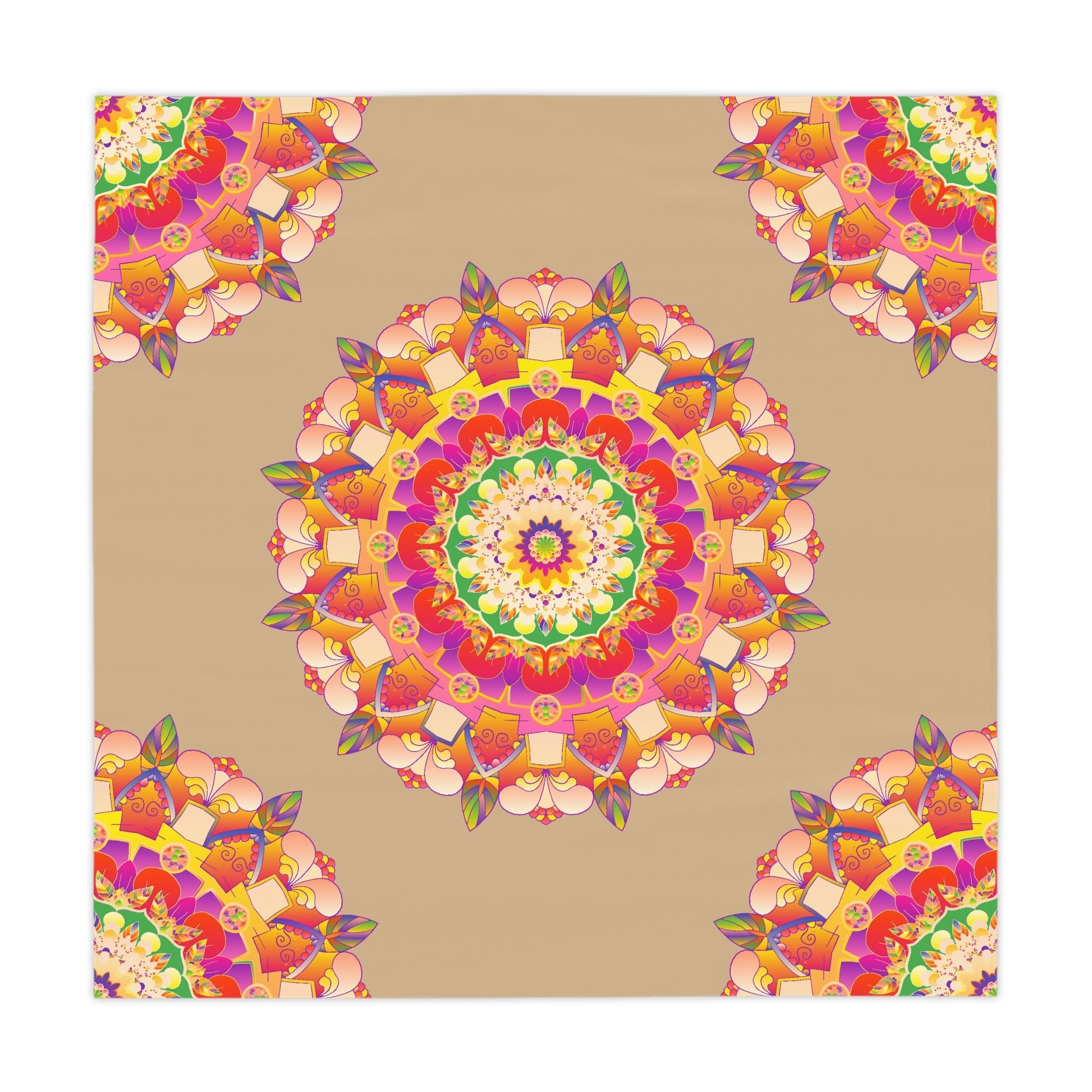 Intricate Mandala Tablecloth - Vibrant Colors Home Decor - Blululi