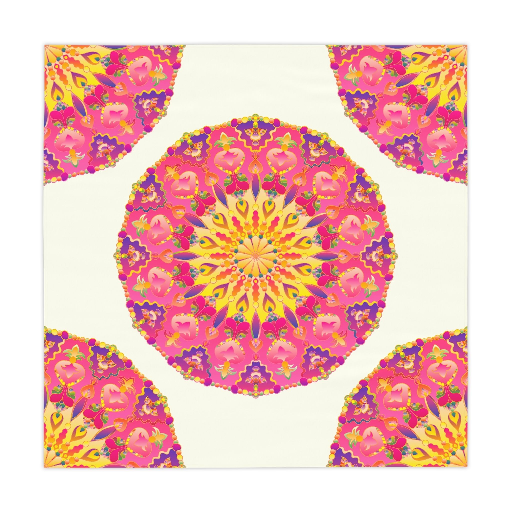 Ivory Mandala Tablecloth - Floral & Colorful Home Decor - Blululi