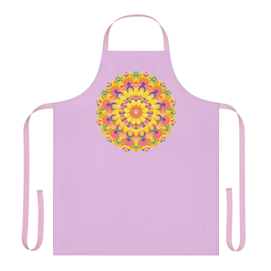 Lilac Mandala Apron - Colorful Kitchen Art All Over Prints - Blululi