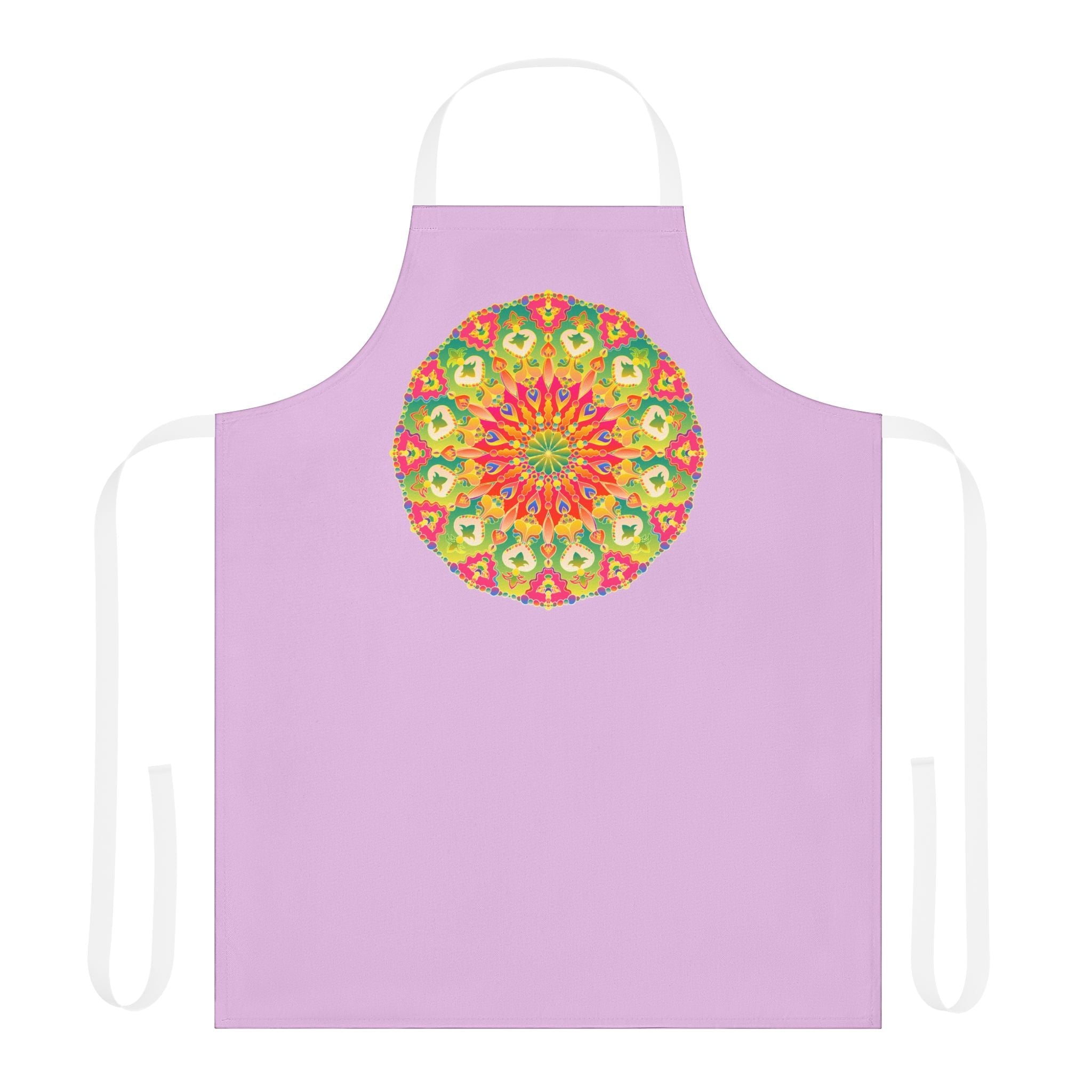 Lilac Mandala Apron - Colorful Kitchen Art All Over Prints - Blululi