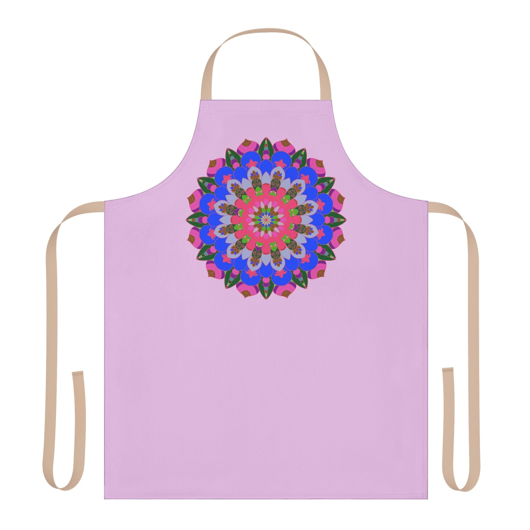 Lilac Mandala Apron - Hand Drawn Art All Over Prints - Blululi