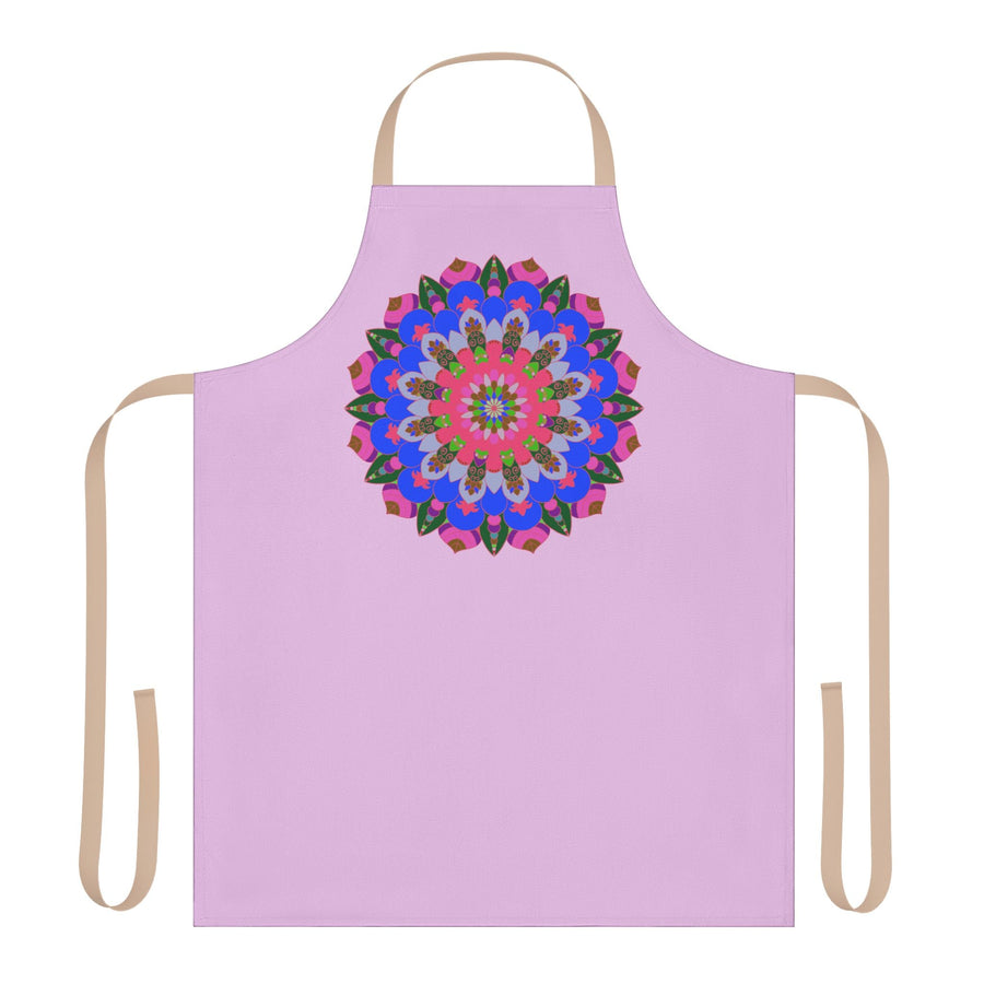 Lilac Mandala Apron - Hand Drawn Art All Over Prints - Blululi