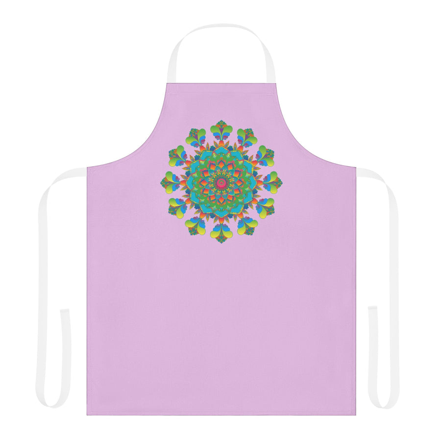 Lilac Mandala Apron - Hand Drawn Art All Over Prints - Blululi