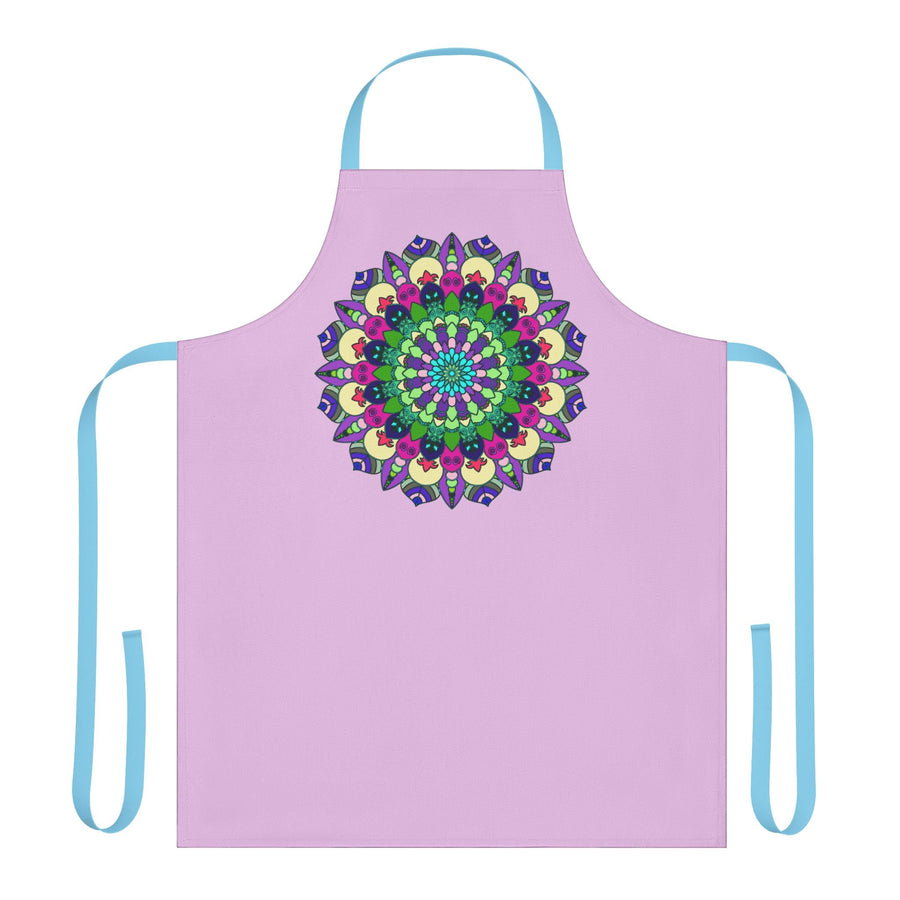 Lilac Mandala Apron - Hand Drawn Art All Over Prints - Blululi